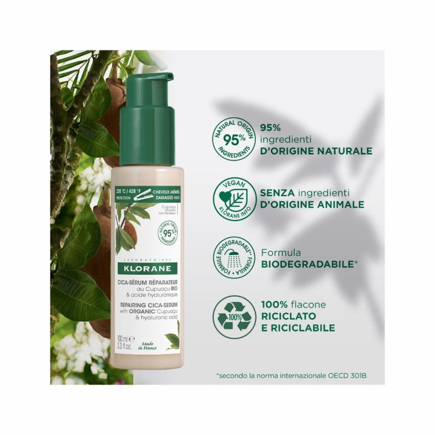 Klorane Siero Ristrutturante Bio con Burro di Cupuacu - 100ml