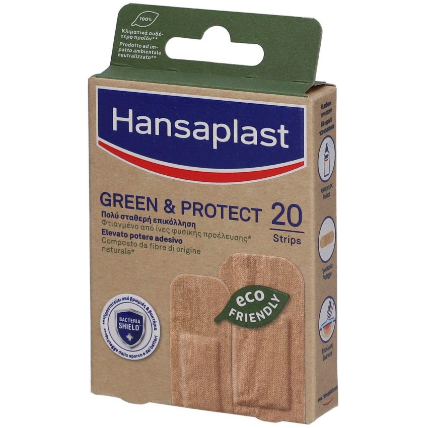 Hansaplast Green-Protect: Pacco da 20 Cerotti Assortiti