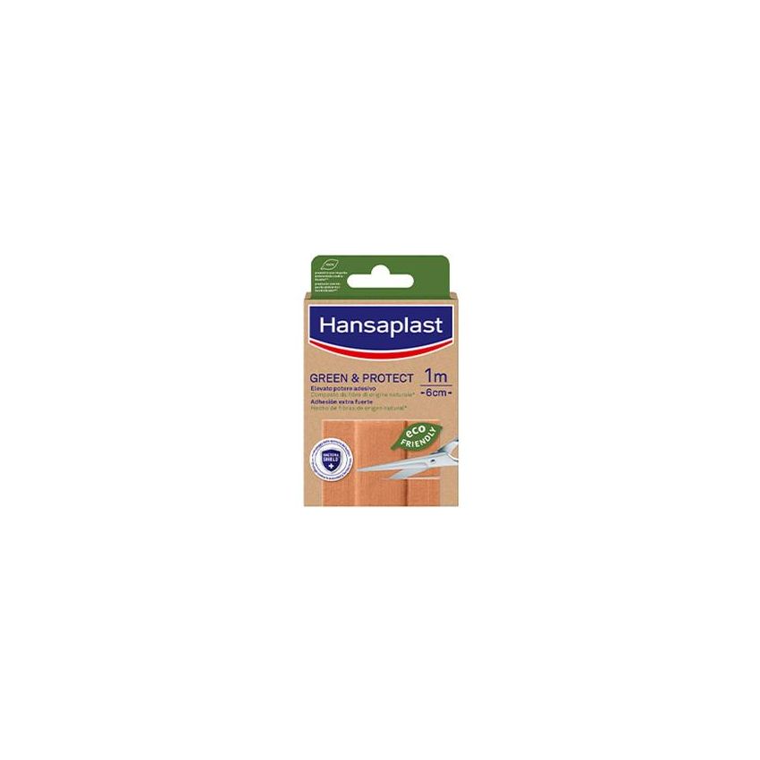 Cerotto Ecologico Hansaplast Green-Protect 1m x 6cm - Pacco da 10 Pezzi