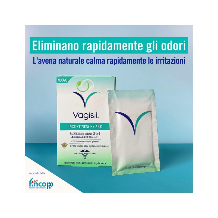 Vagisil Salviette Intime Lenitive e Rinfrescanti - Pacco da 12