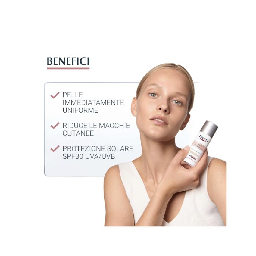 Eucerin Crema Giorno Anti-Pigment Colorata SPF 30 - Light, 30ml