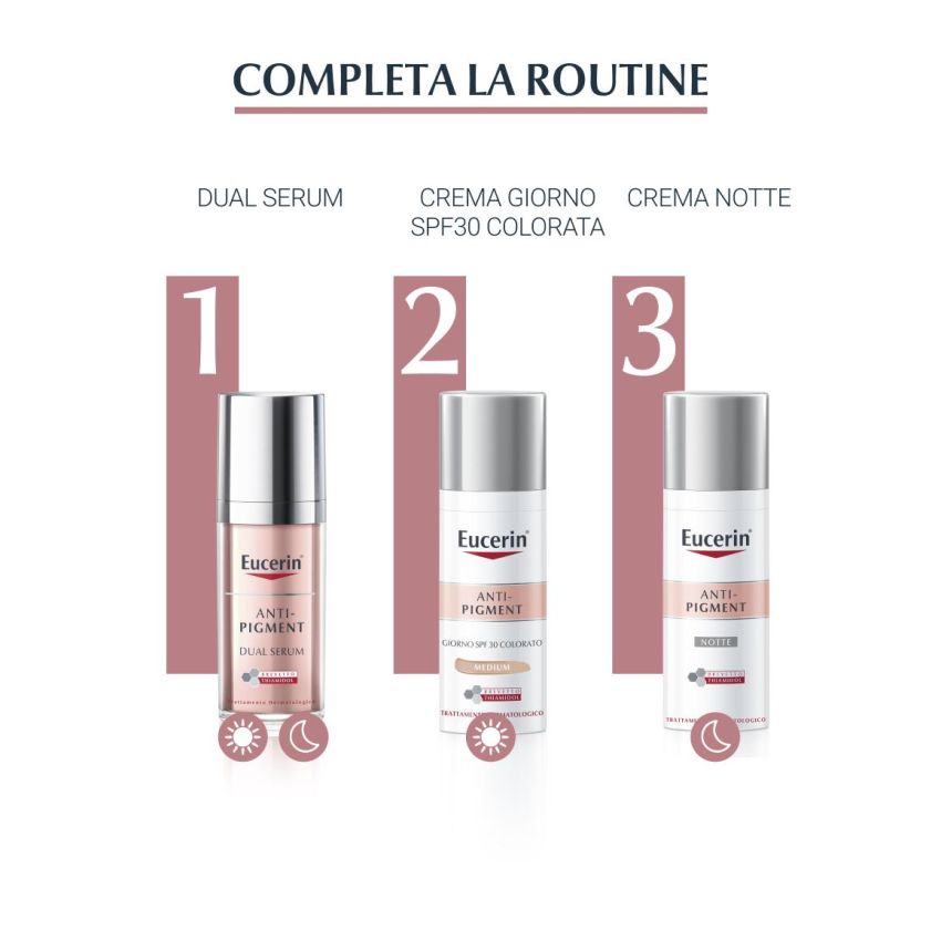 Eucerin Crema Giorno Anti-Pigment Colorata SPF 30 - Light, 30ml