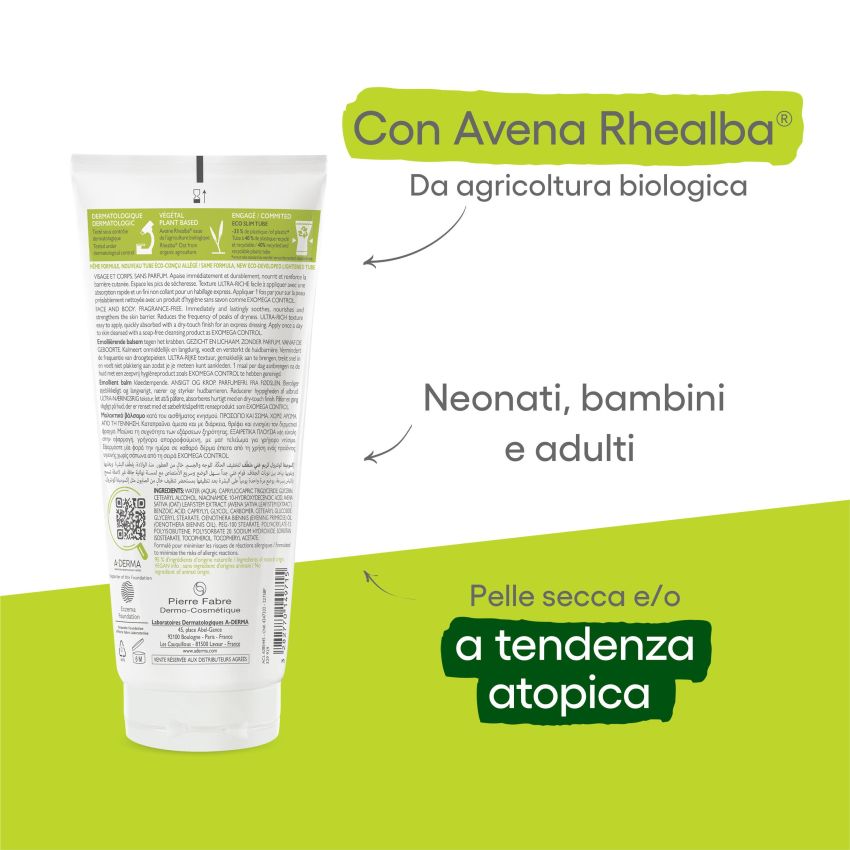 A-Derma Exomega Control Balsamo Emolliente 200ml