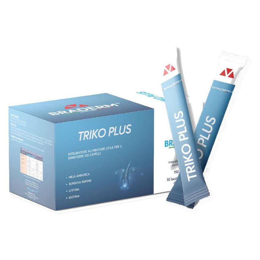 Braderm Triko Plus - Liquido Fortificante per Capelli, 30 Bustine