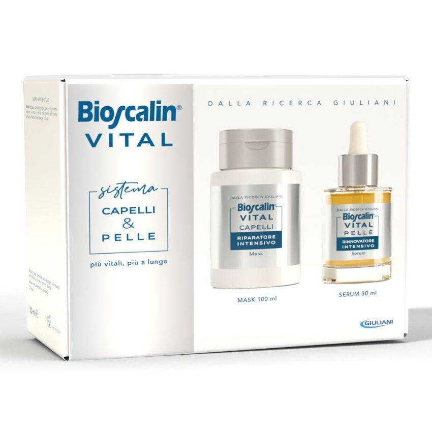 Bioscalin Vital Set: Maschera per Capelli 100ml e Siero per Viso & Collo 30ml