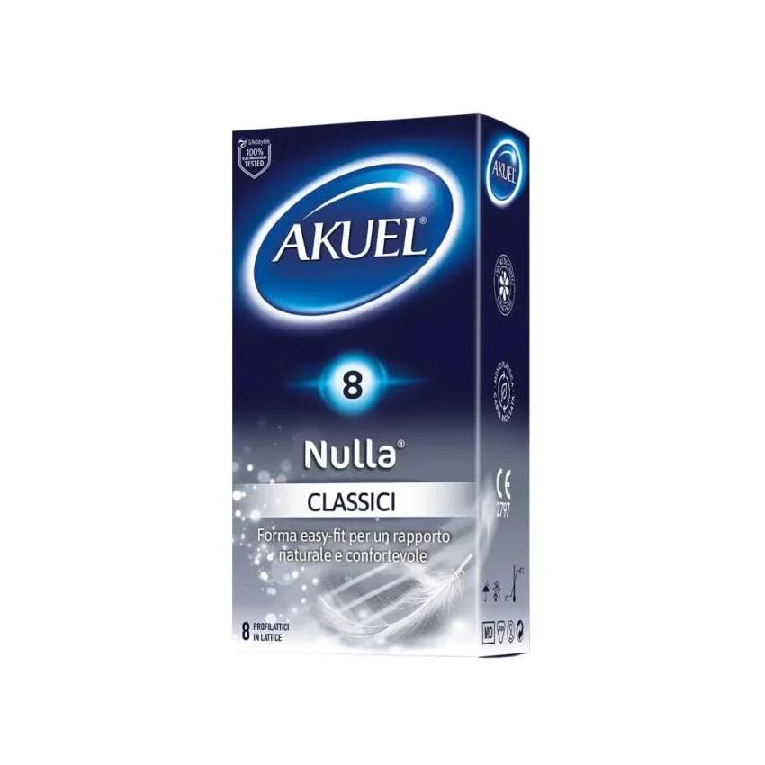 Akuel Nulla Condoms Classico - Pacchetto di 8 Pezzi