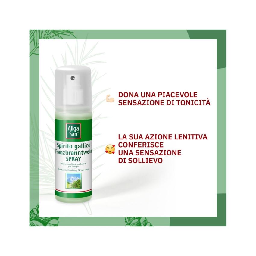 AllgaSan Gallica Spirit Spray Rilassante per Corpo e Schiena, 100ml