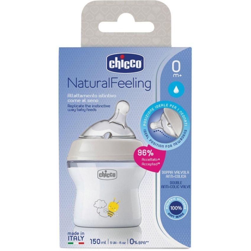 Biberon Unisex Chicco Natural Feeling 150ml Flusso Lento