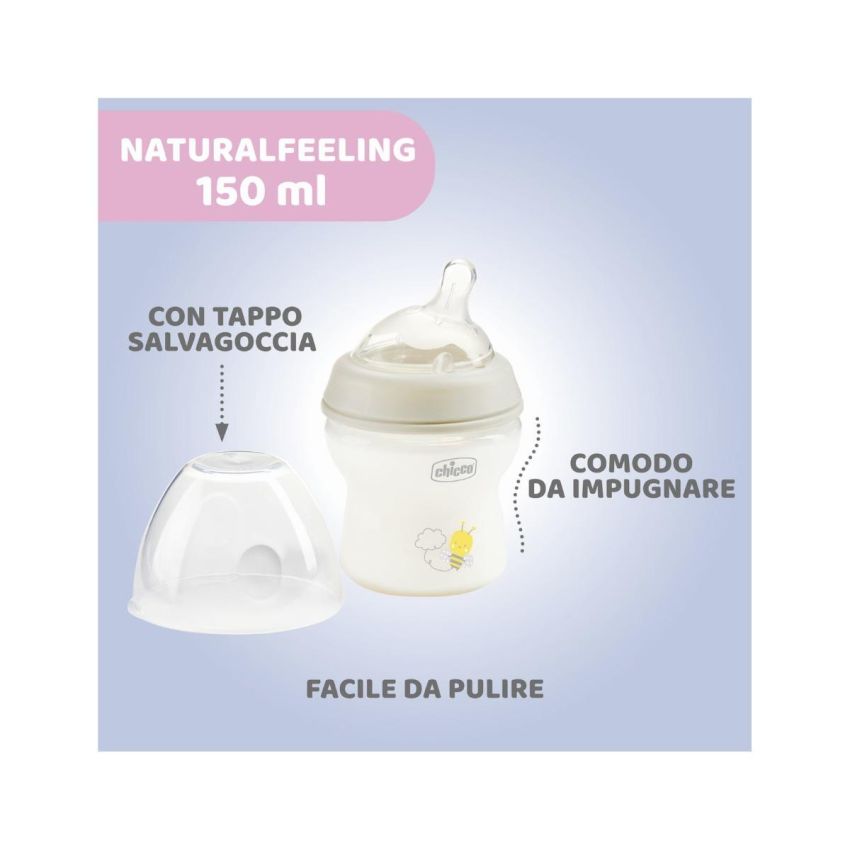 Biberon Unisex Chicco Natural Feeling 150ml Flusso Lento