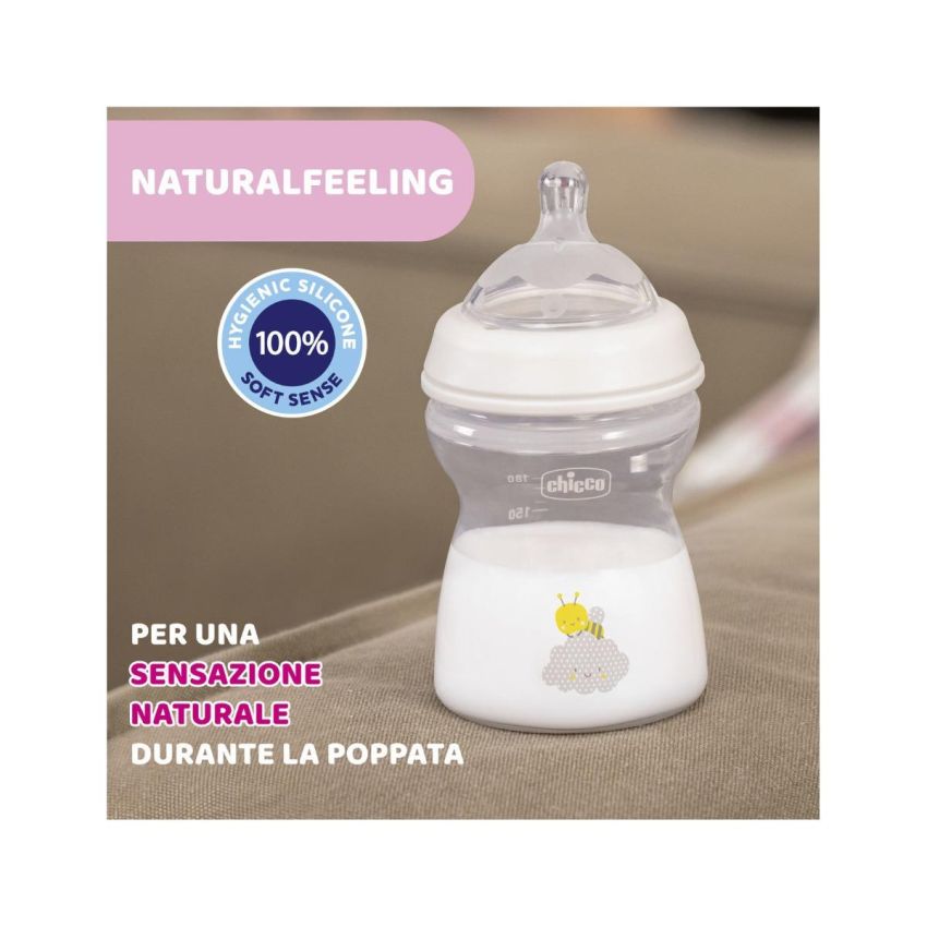 Chicco Natural Feeling Biberon Flusso Medio 250ml Unisex