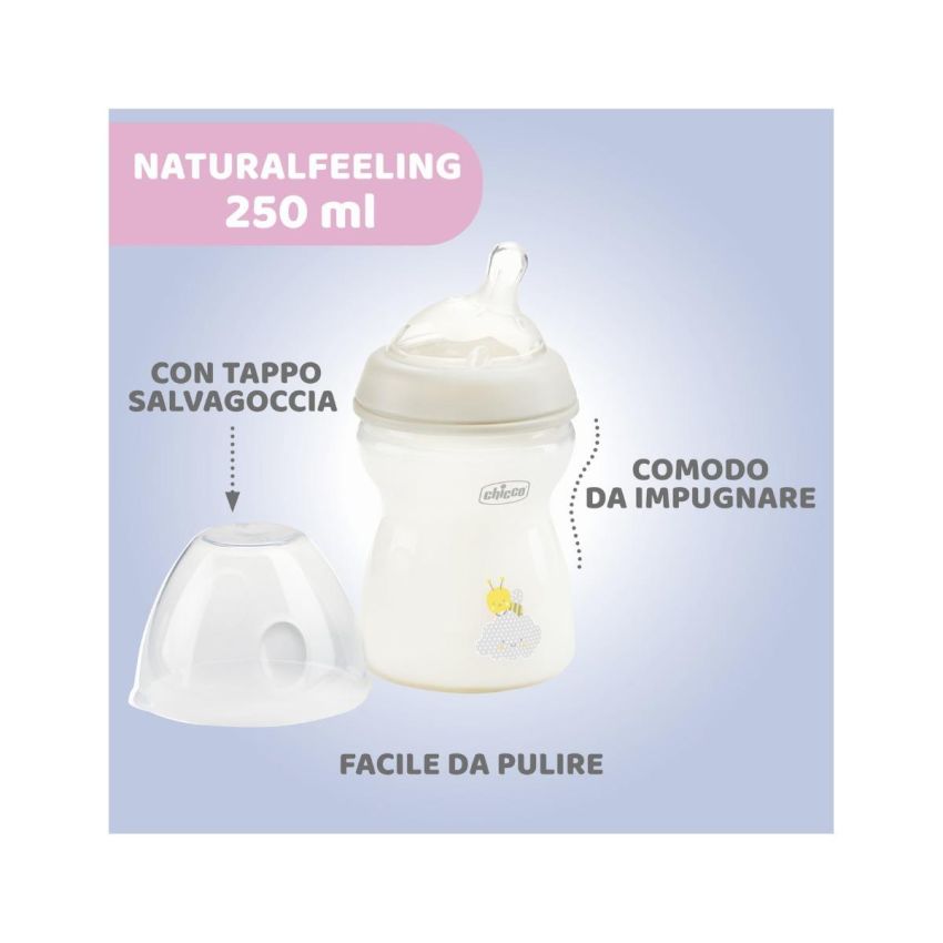 Chicco Natural Feeling Biberon Flusso Medio 250ml Unisex