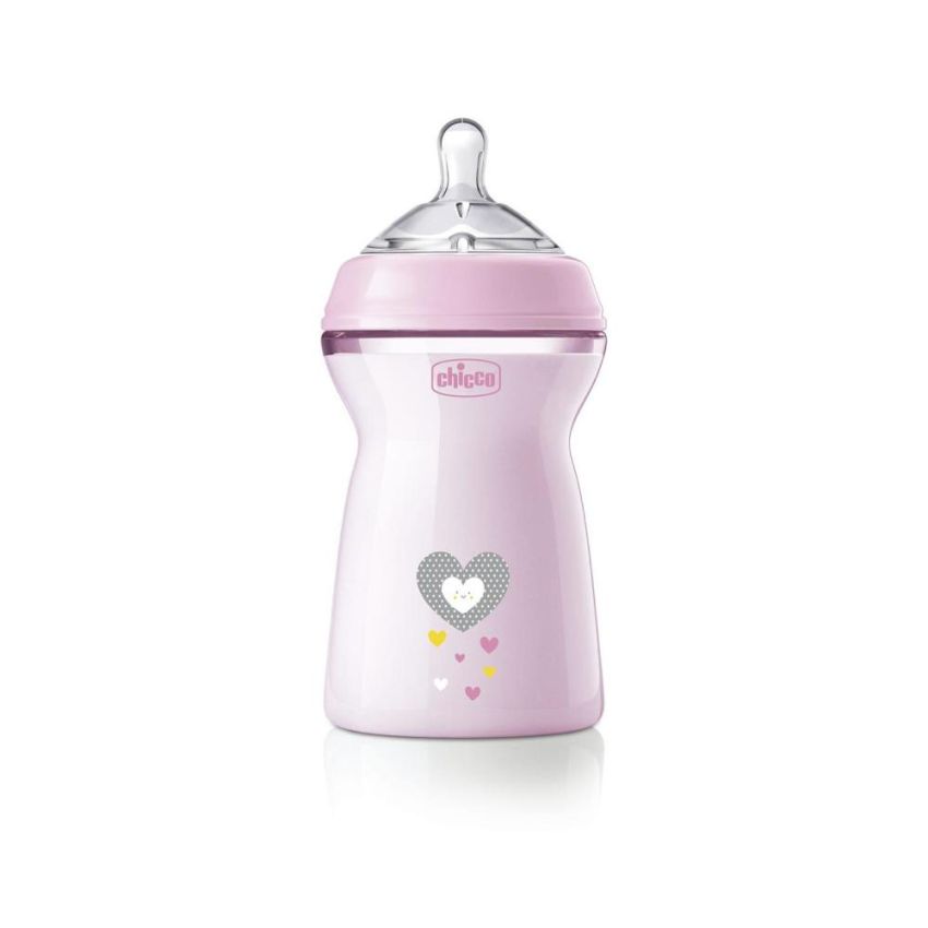 Chicco Natural Feeling Biberon per Bimba, Flusso Veloce, 330ml