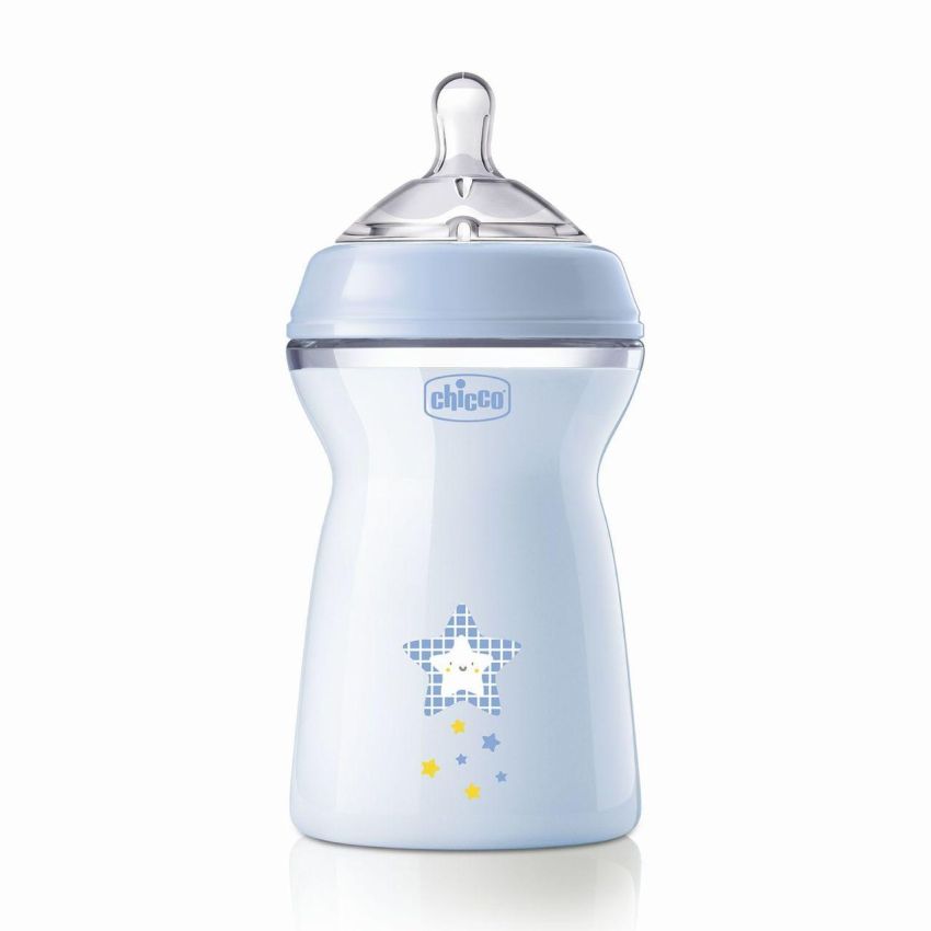 Chicco Natural Feeling Biberon a Flusso Veloce, 330ml - Adatto da 6 Mesi