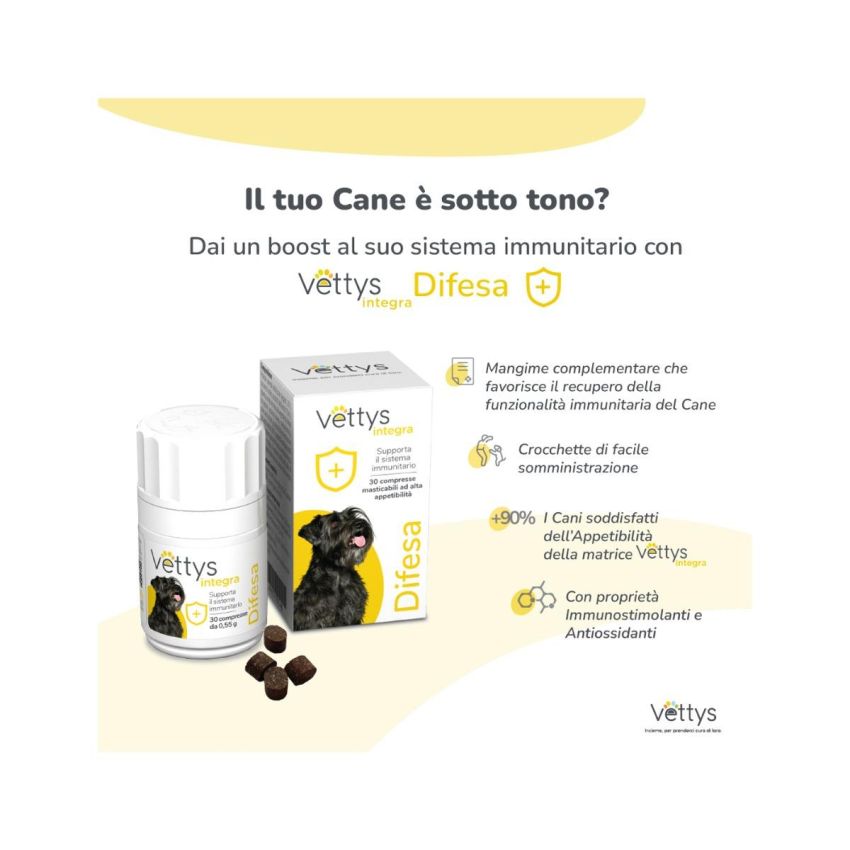 Vetty's Integra Difesa: Integratore di 30 Compresse per Cani