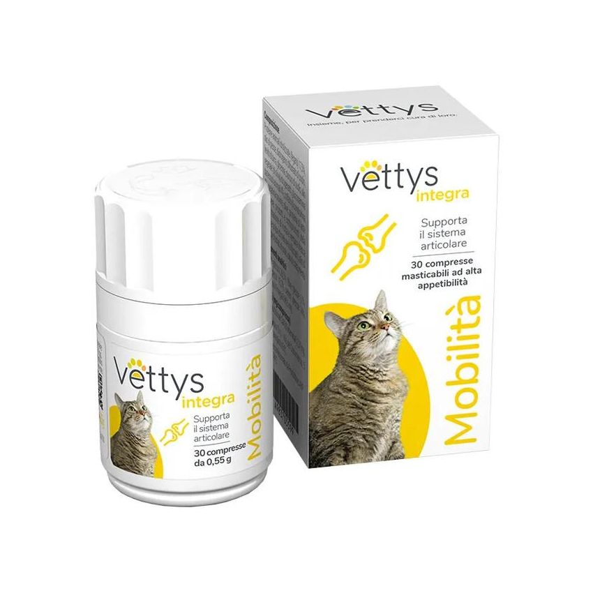 Vettys Integratore per Mobilità dei Gatti - 30 Compresse