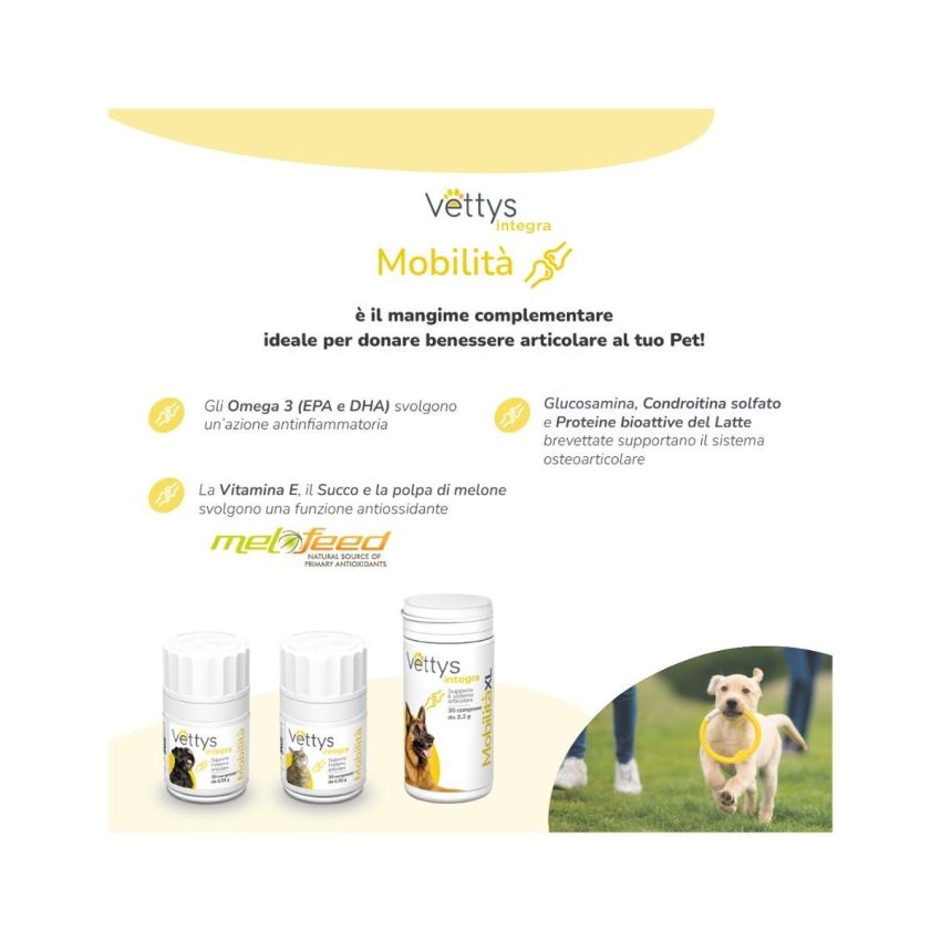Vettys Integratore per Mobilità dei Gatti - 30 Compresse