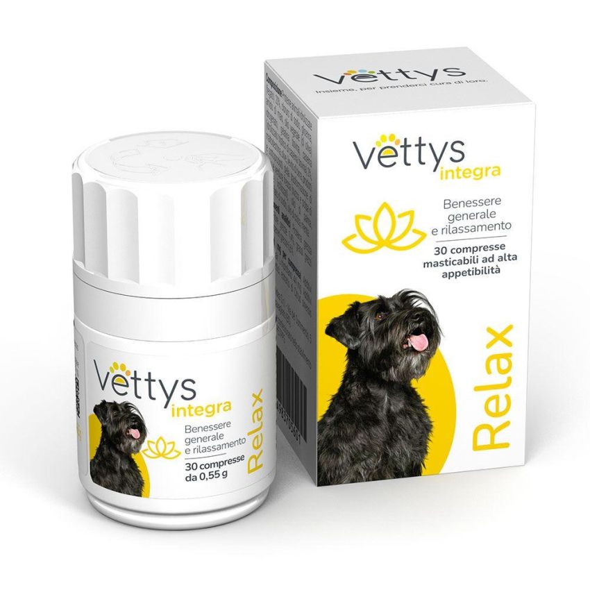Vettys Integra Relax - Integratore Rilassante per Cani, 30 Compresse