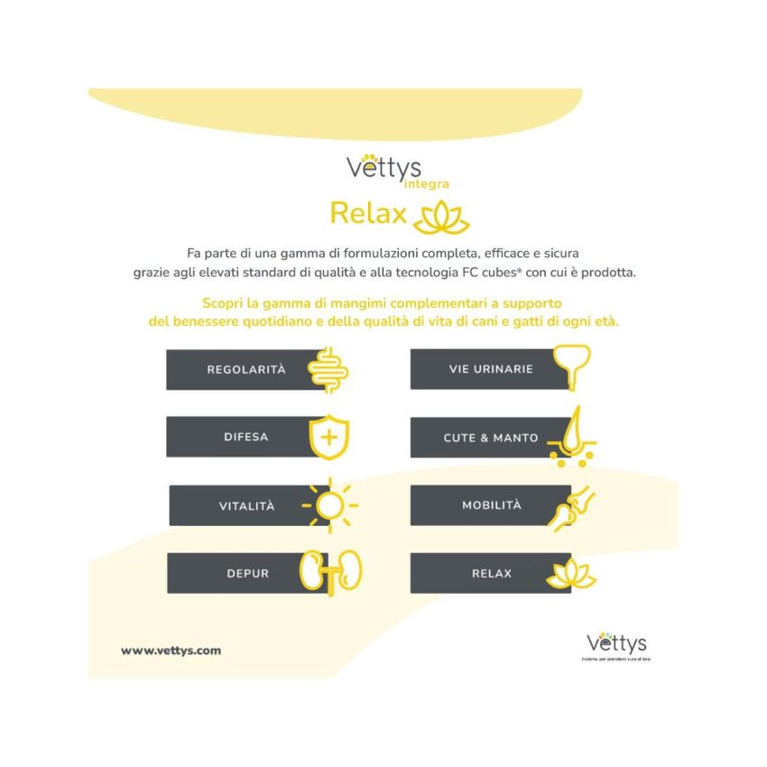 Vettys Integra - Compresse Rilassanti per Gatti - Confezione da 30