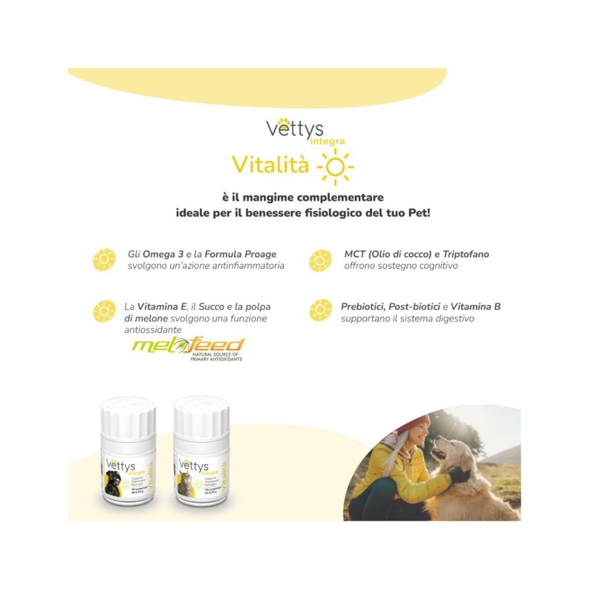 Vettys Vitalit Integrata - Supplemento per Cani - 30 Compresse