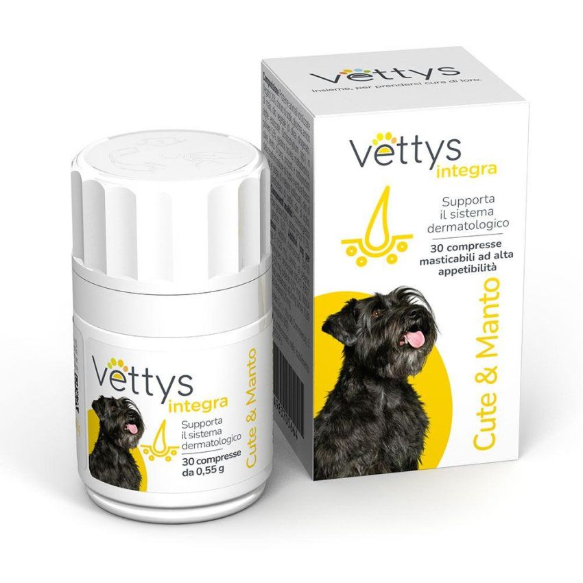 Vettys Cute&Manto Integratore Nutrizionale per Cani - 30 Compresse