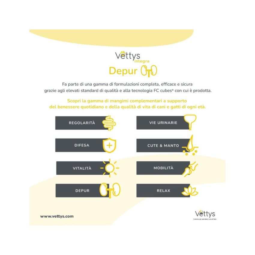 Vettys Integra Depur - Integratore Detox per Cani, 30 Compresse