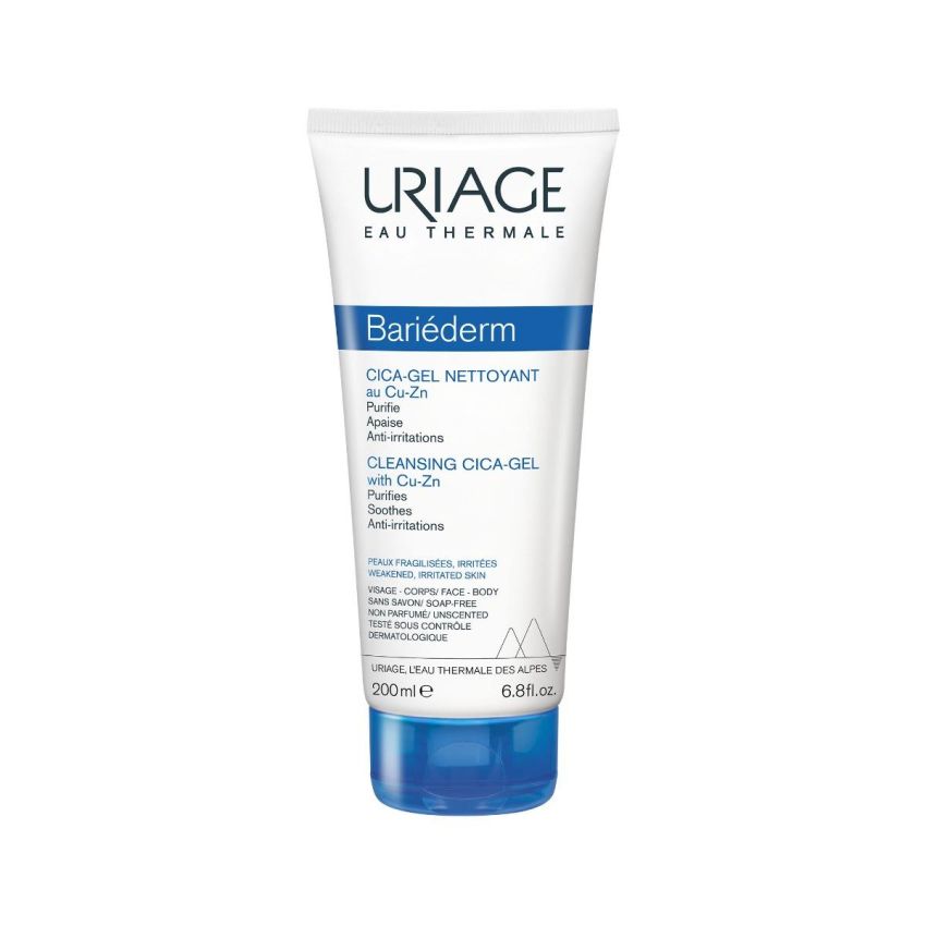 Gel Detergente Cica Bariederm di Uriage - 200ml