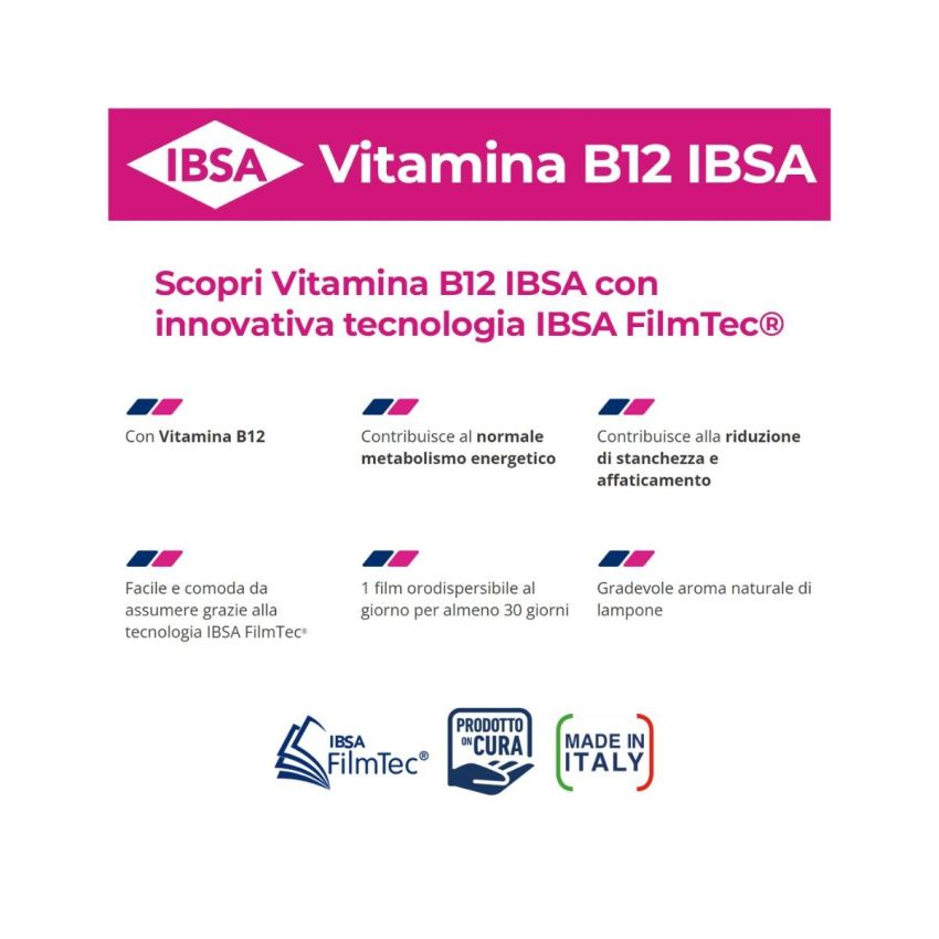 Ibsa Vitamina B12 - Confezione da 30 Pastiglie Orali