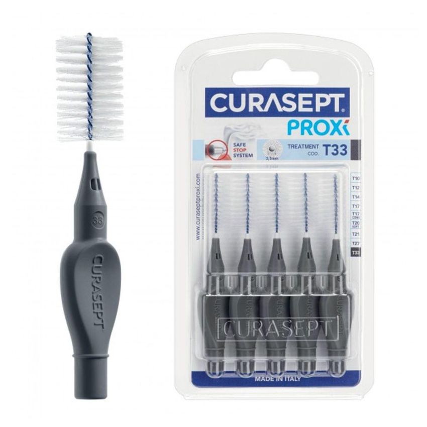 Curasept Proxi T33 Antracite, Confezione da 6 Pezzi