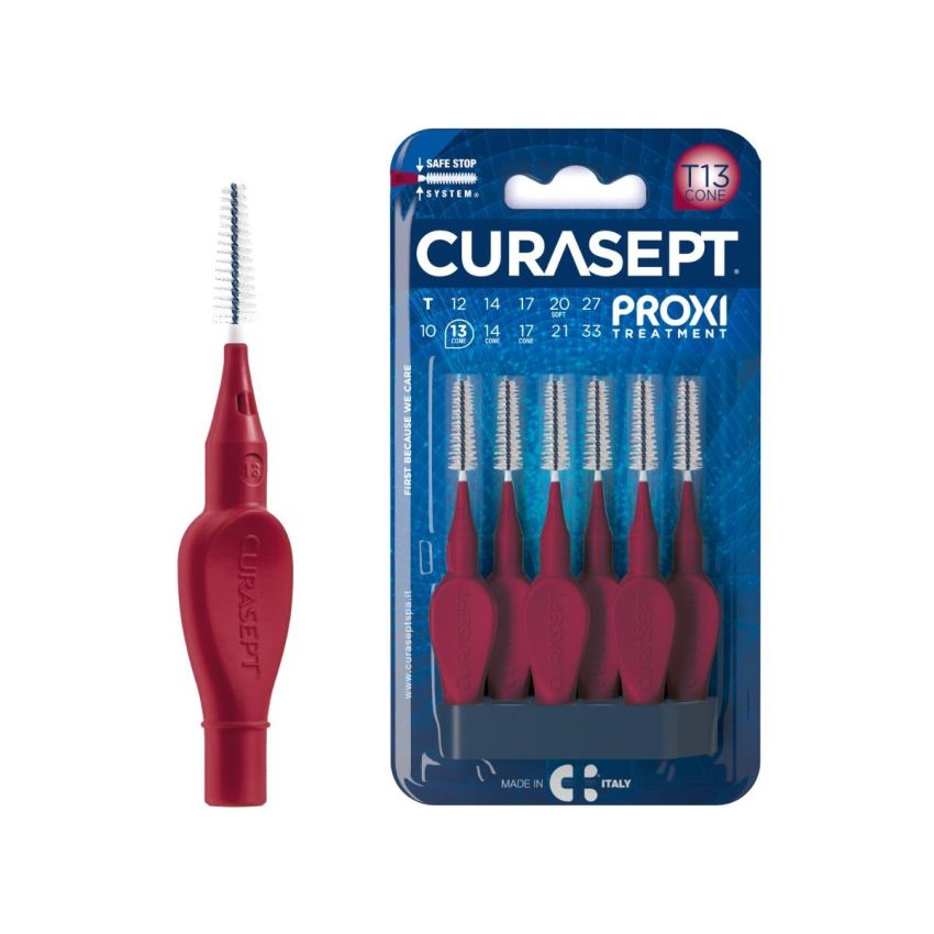 Curasept Proxi T13 Conico Scovolino Bordeaux - Pacco da 6