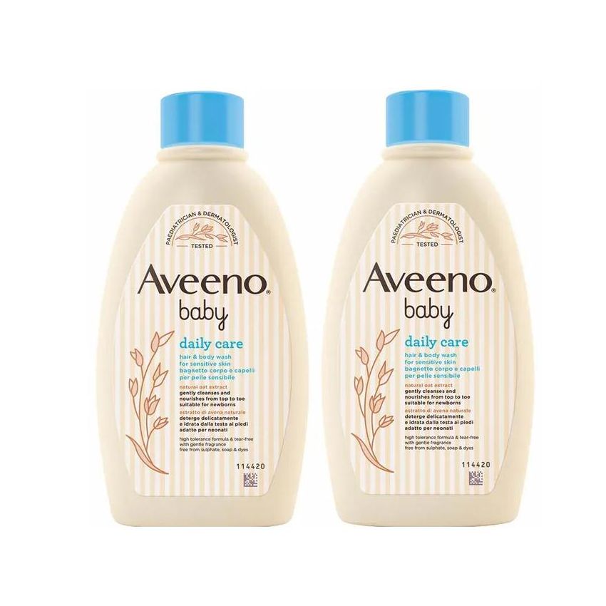 Aveeno Baby Daily Care - Detergente Corpo e Capelli 2x250ml