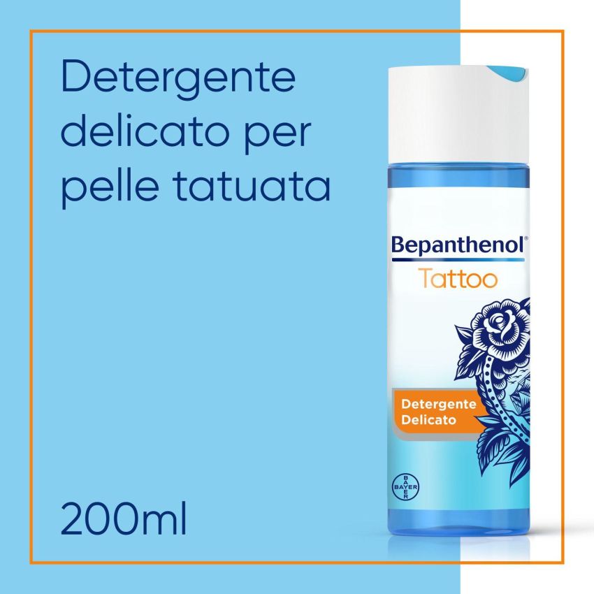 Bepanthenol Tattoo - Detergente Gel Delicato senza Sapone, 200ml