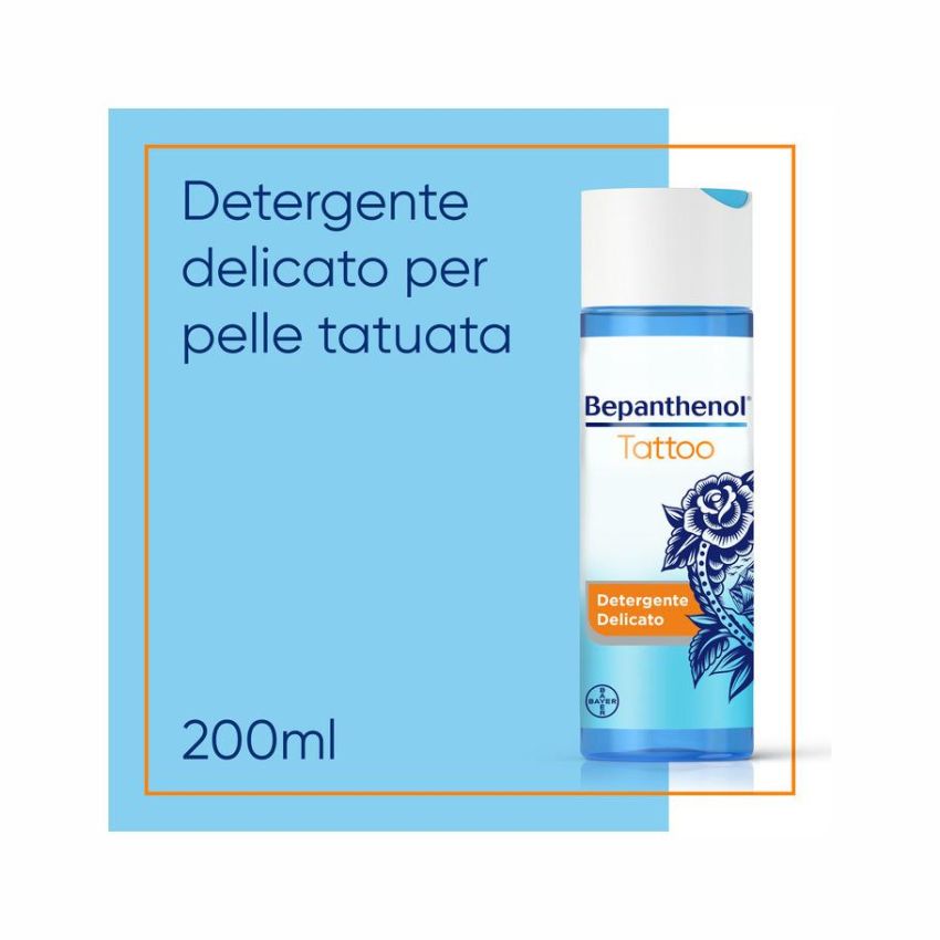 Bepanthenol Tattoo - Detergente Gel Delicato senza Sapone, 200ml