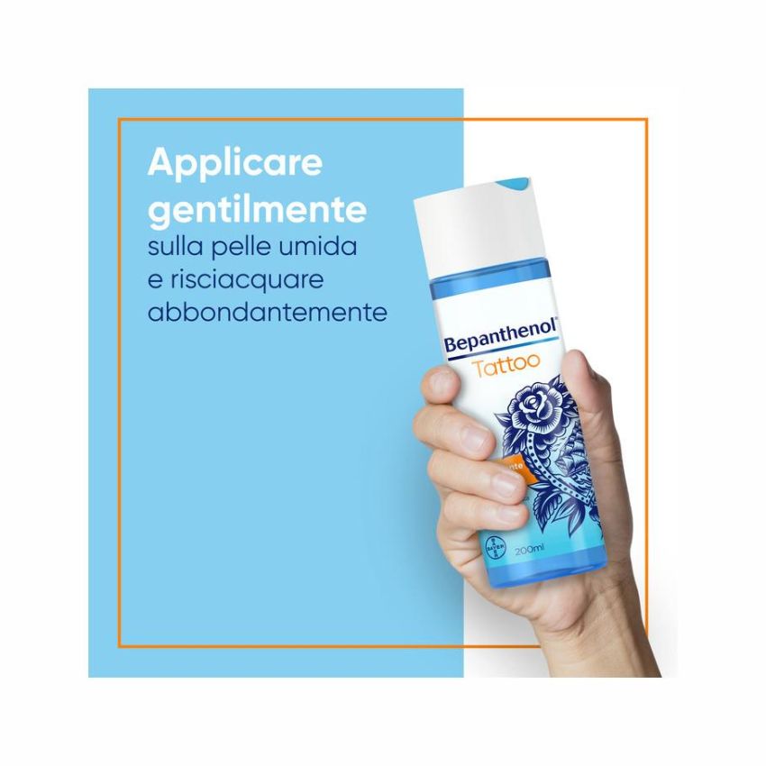 Bepanthenol Tattoo - Detergente Gel Delicato senza Sapone, 200ml