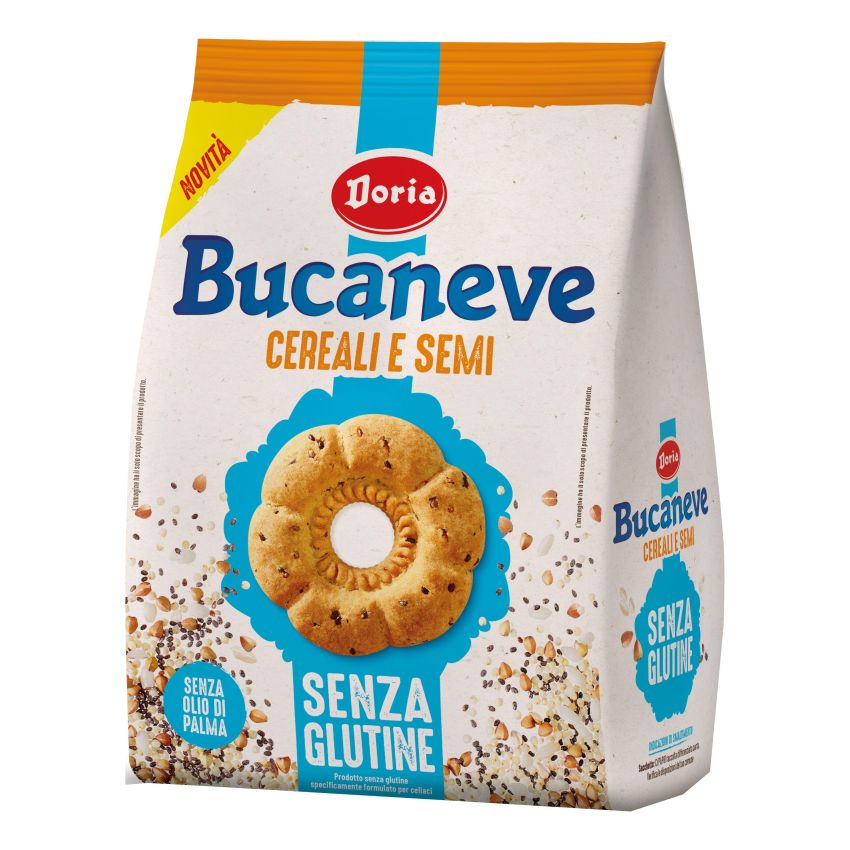 Biscotti Bucaneve Doria Senza Glutine con Cereali e Semi - 200g