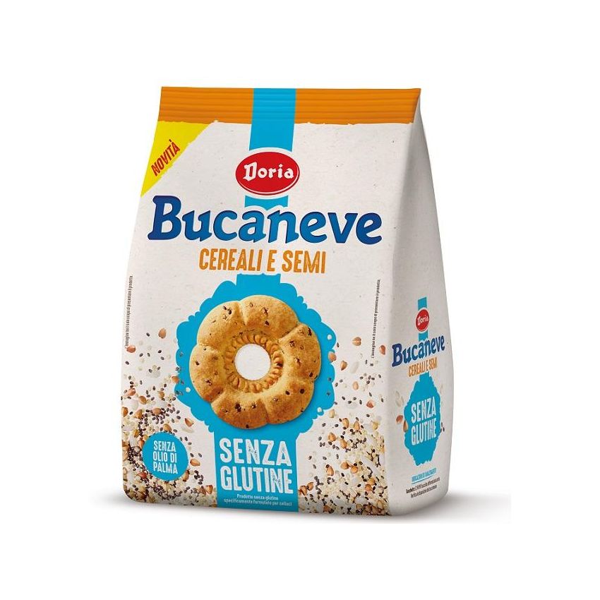 Biscotti Bucaneve Doria Senza Glutine con Cereali e Semi - 200g