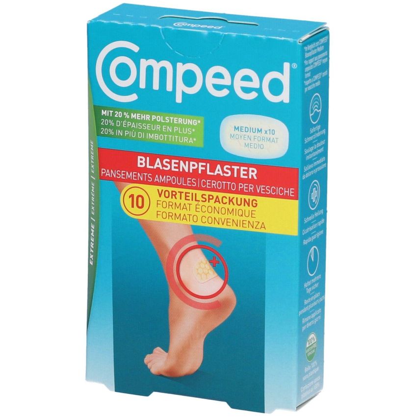 Compeed Cerotti Extreme per Vesciche Medie - Confezione da 10 Pezzi