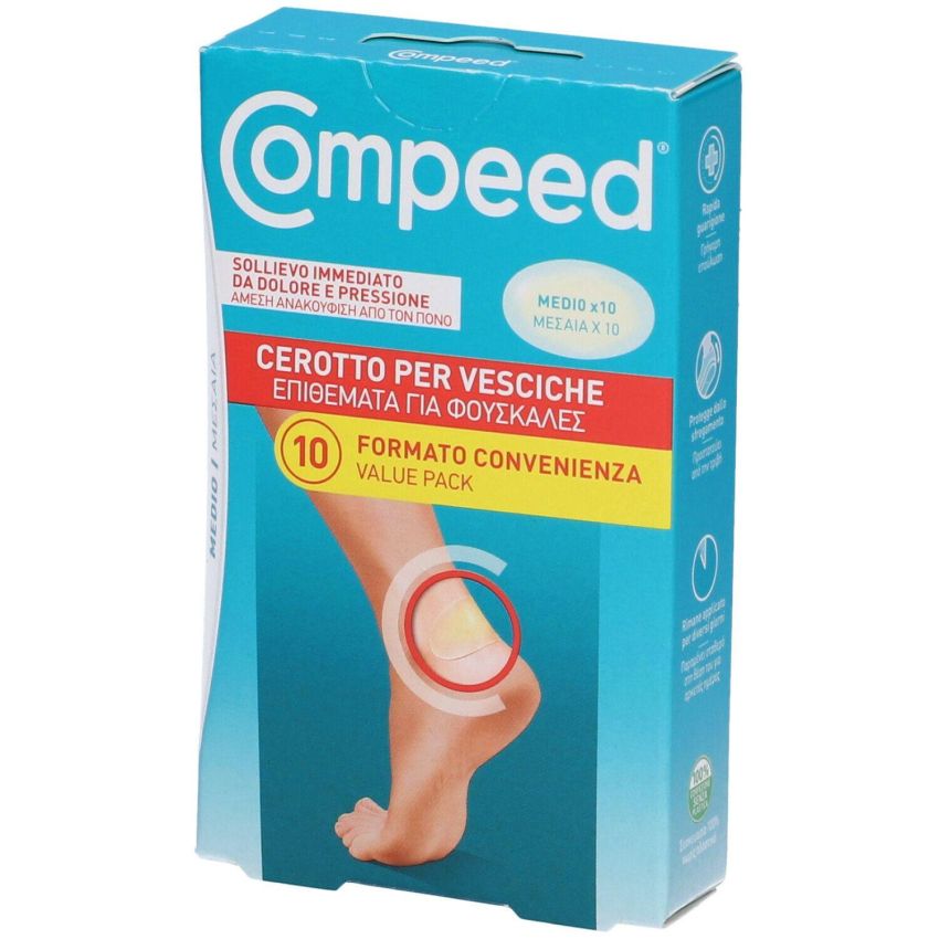 Compeed Cerotti Medi per Vesciche - Pacco da 10 Pezzi
