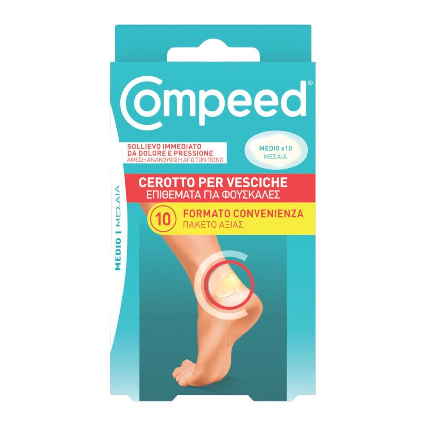 Compeed Cerotti Medi per Vesciche - Pacco da 10 Pezzi