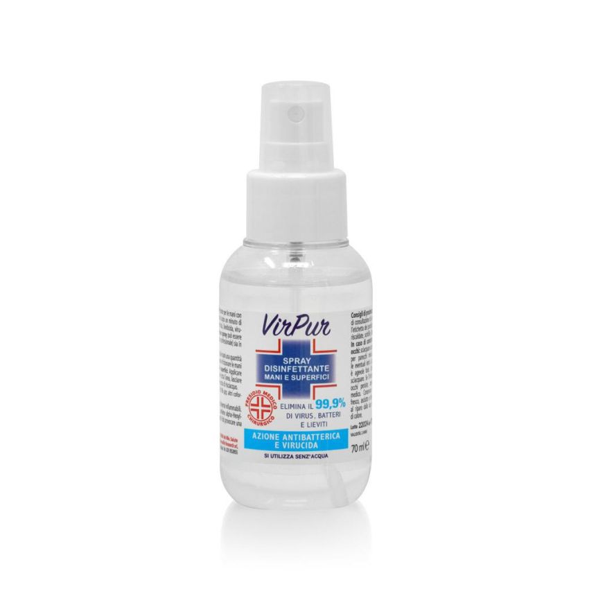 Virpur Disinfectant Spray per Mani e Superfici - 70ml
