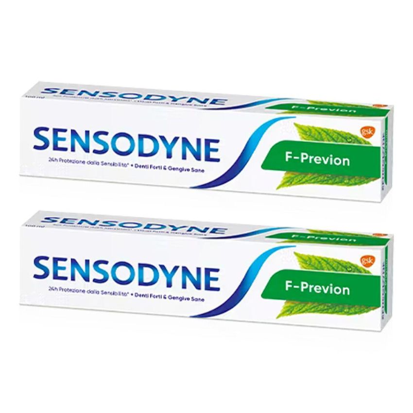 Dentifricio Sensodyne Extra Forte F Previon per Denti Forti e Gengive Sane - Pack Doppio da 75ml