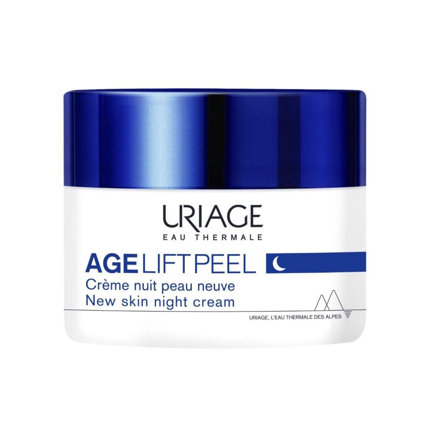 Uriage Age Lift Crema Notturna Anti-Invecchiamento con Peeling, 50ml
