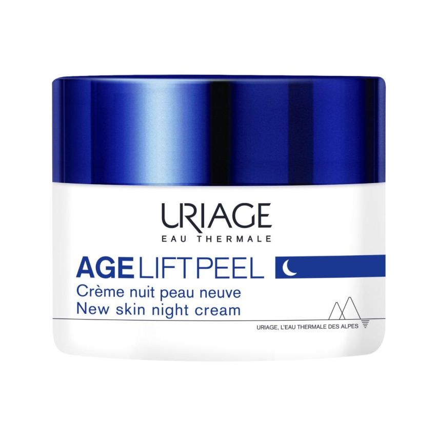 Uriage Age Lift Crema Notturna Anti-Invecchiamento con Peeling, 50ml