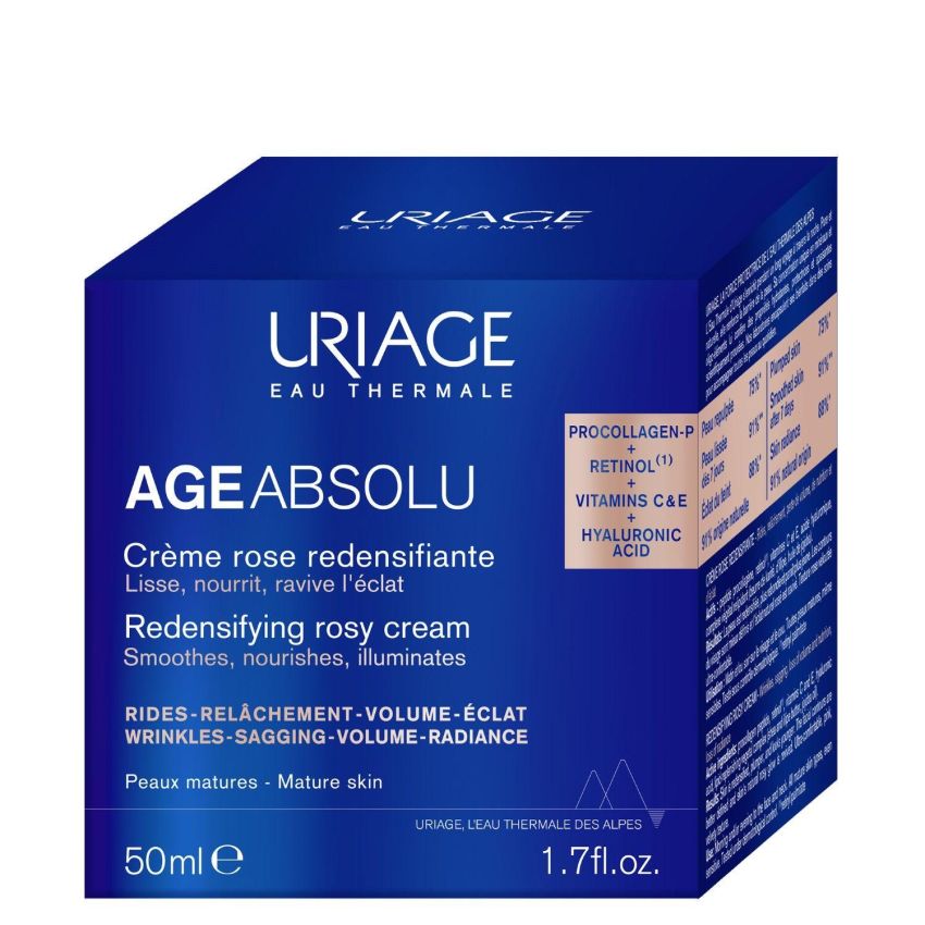 Uriage Age Absolu Crema Ridensificante Rosa Rivitalizzante, 50ml