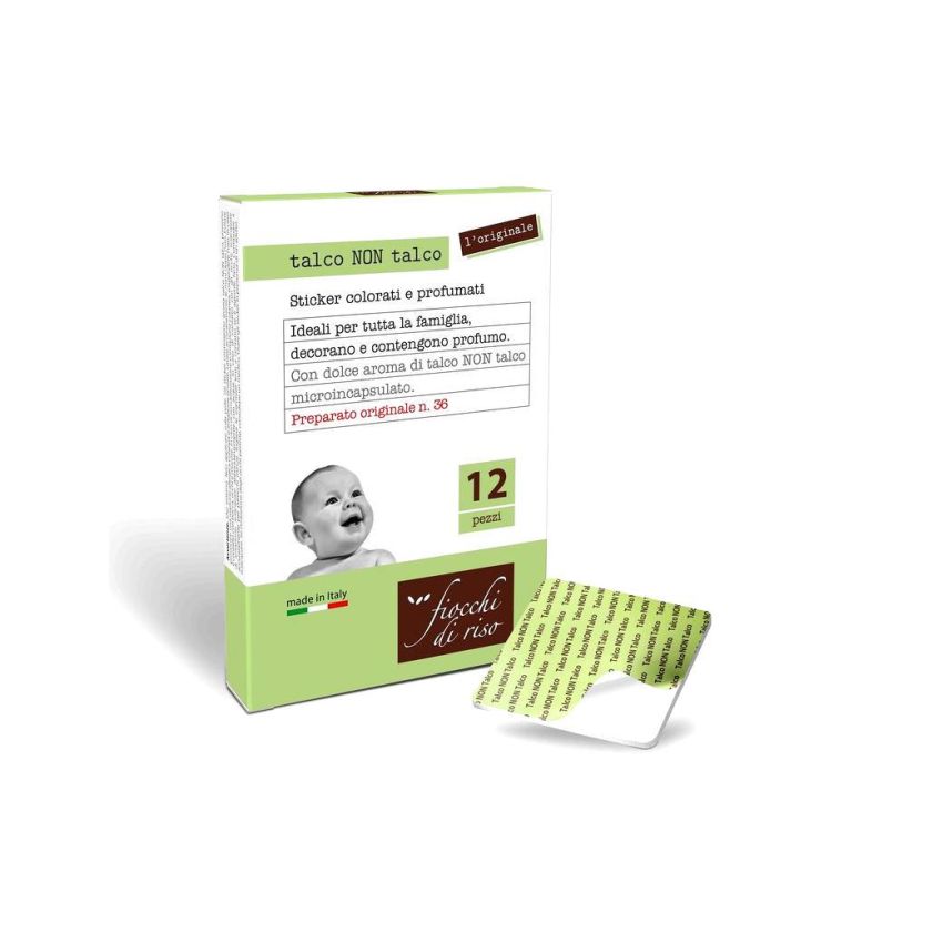 Set di 12 Stickers Fiocchi di Riso - Profumo di Talco Senza Talco