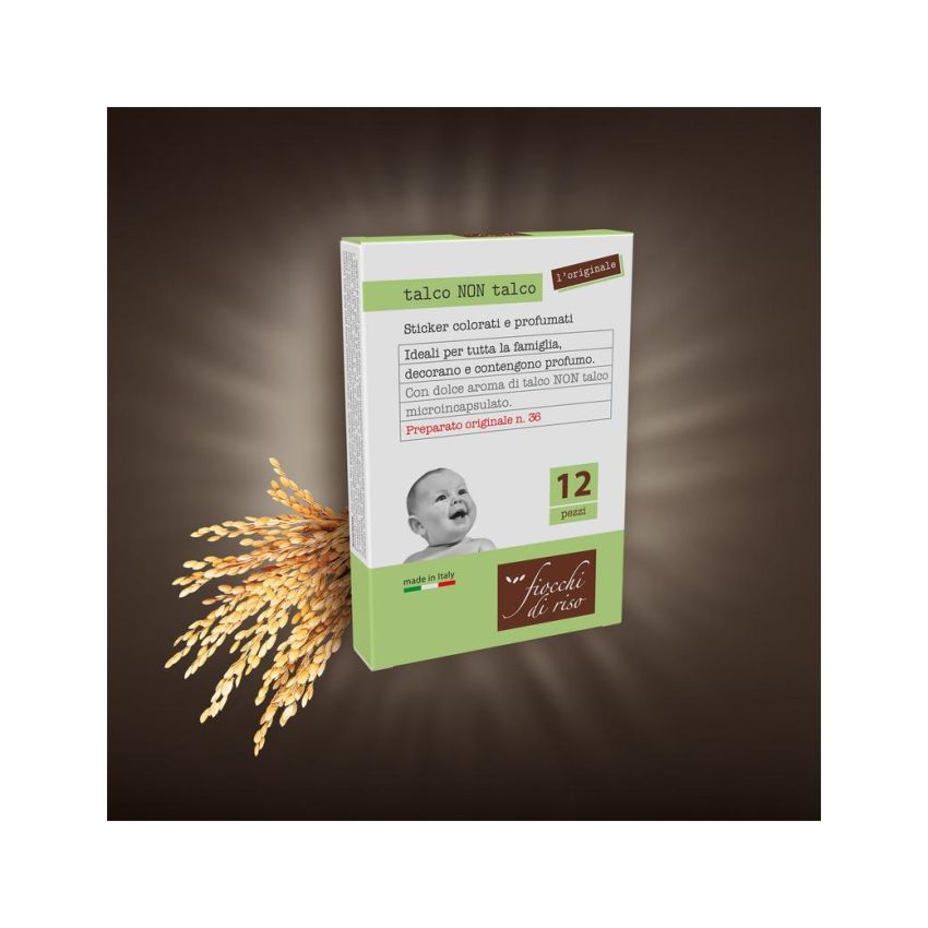Set di 12 Stickers Fiocchi di Riso - Profumo di Talco Senza Talco