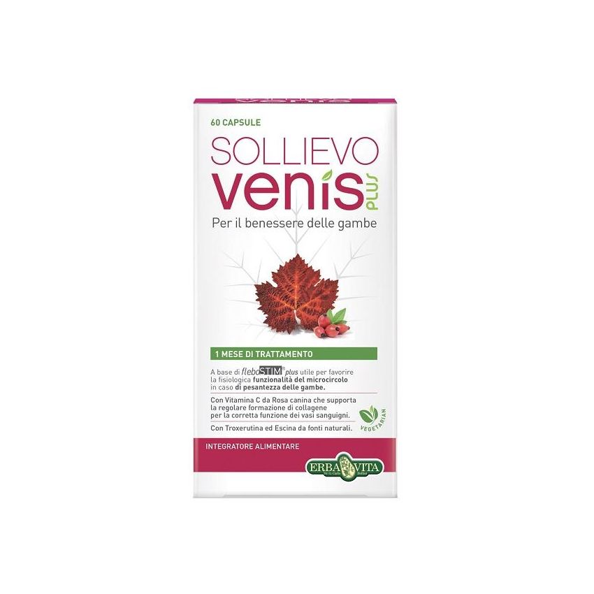 Venis Plus Sollievo - Compresse per il Benessere Venoso, 60 Pezzi