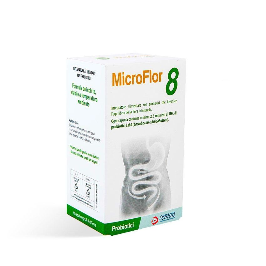 Cemon Microflor 8 Integratore Probiotico - 60 Capsule