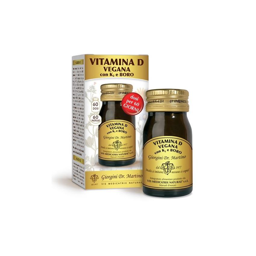 Pastiglie di Vitamina D Vegana con K2 e Boro - Confezione da 60