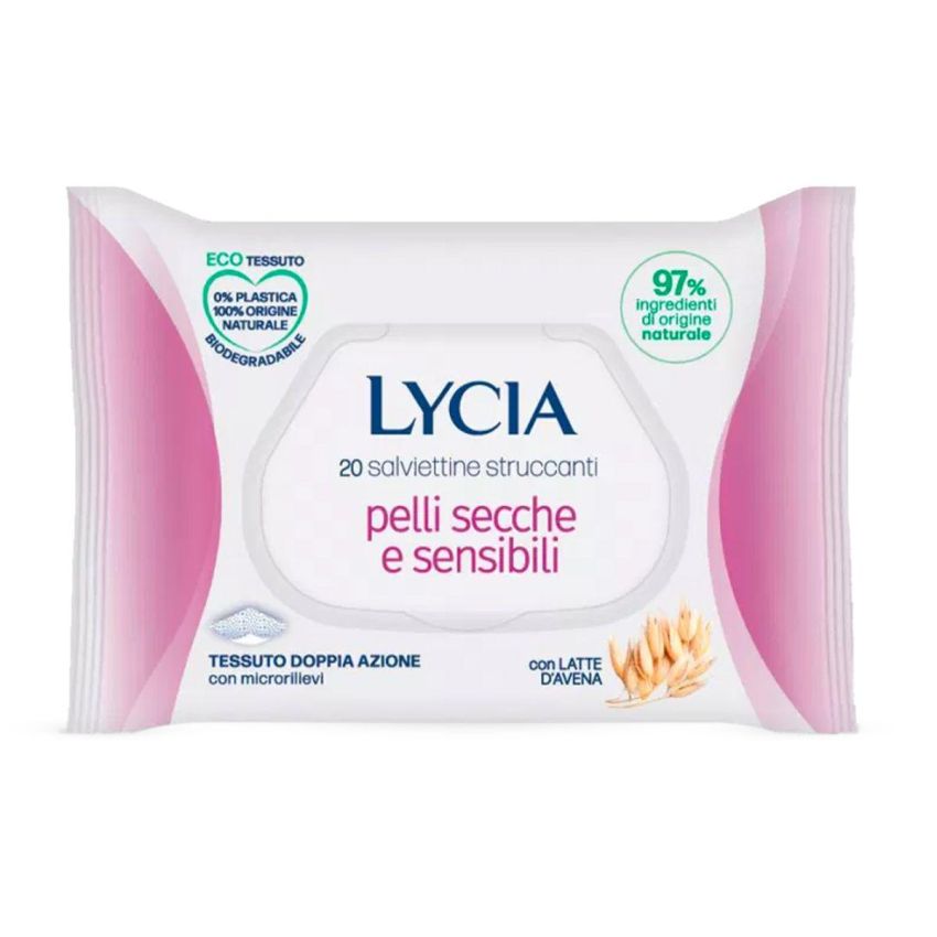 Salviettine Struccanti Ipoallergeniche per Pelli Secche e Sensibili - 20 Pezzi