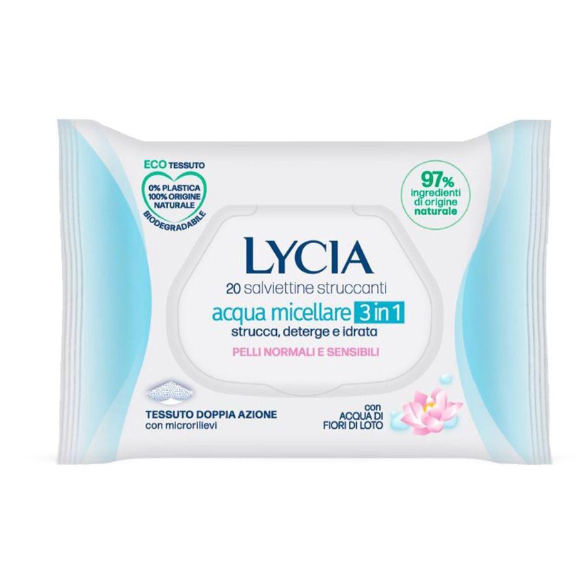 Lycia Salviette Struccanti Micellari da 20 Pezzi